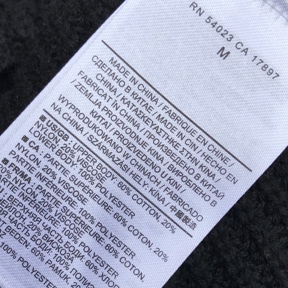 Banana Republic Black Knit Sweater Sheer Hem *Aa5 - Picture 7 of 7